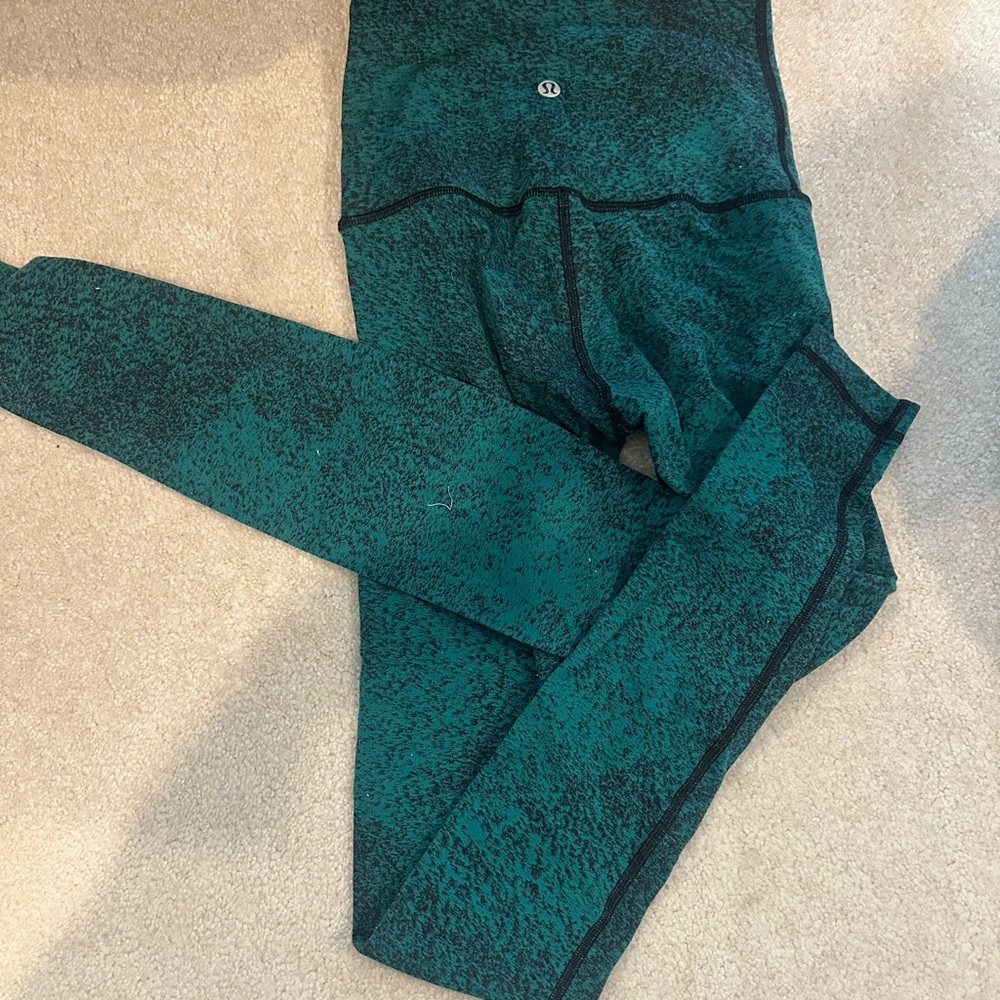 Lululemon Green Patterned Leggings